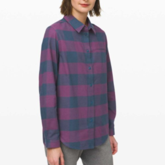 Lululemon | Full Day Ahead Shirt: Grape Flannel - Picture 2 of 9